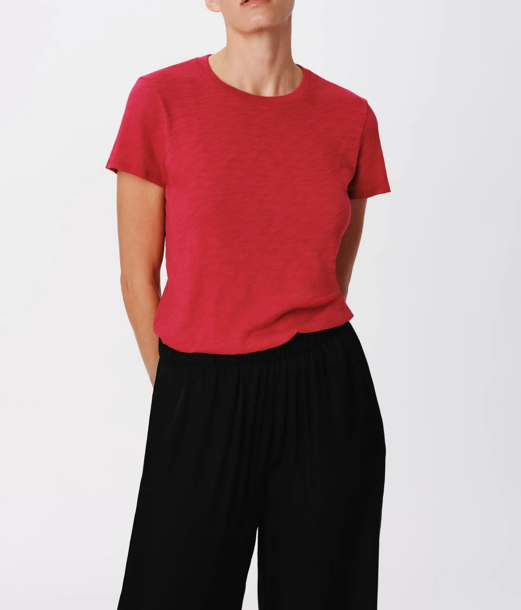 Slub Jersey Schoolboy Short Sleeve Crew Neck Tee -|ATM Anthony Thomas Melillo Hot