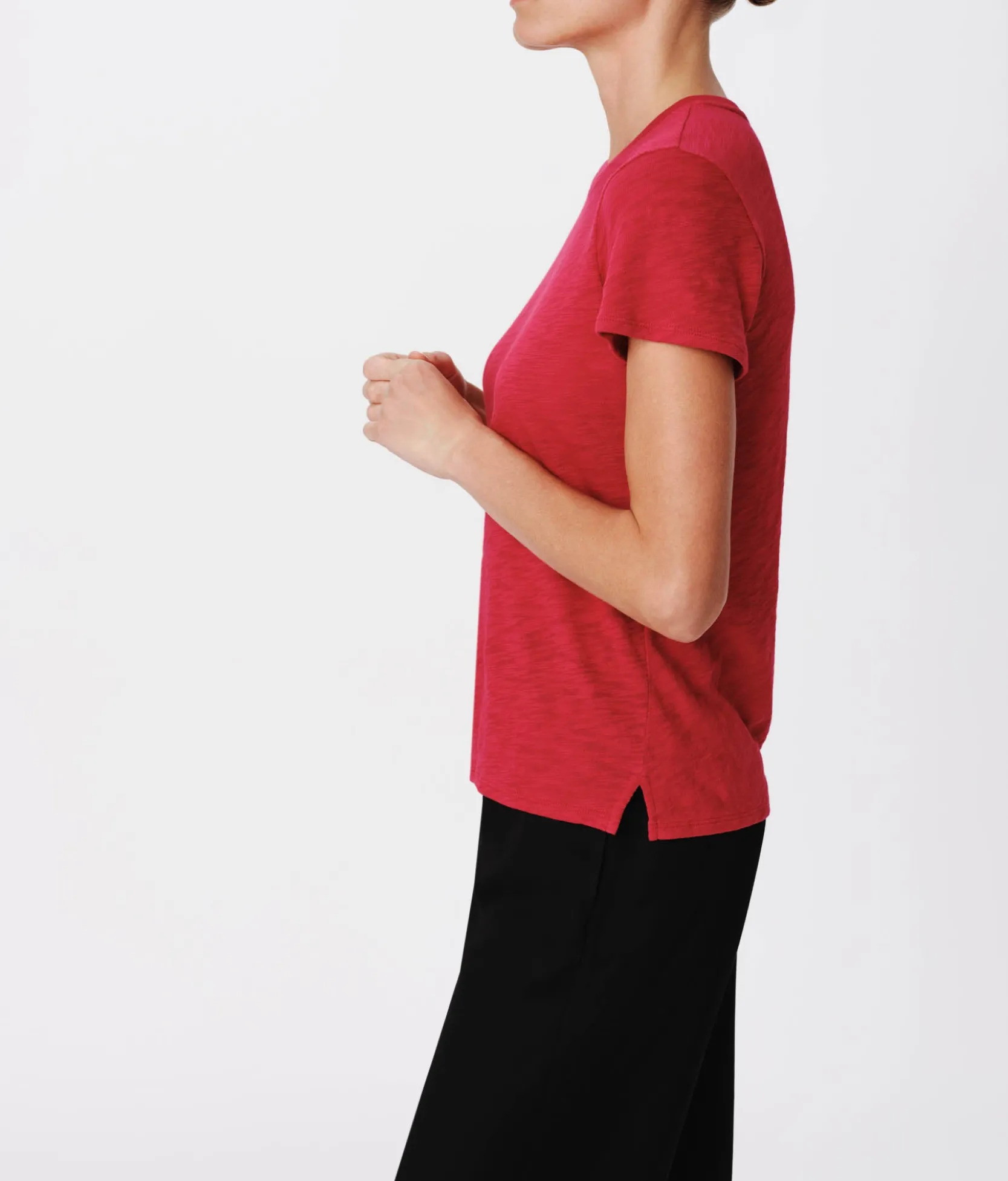 Slub Jersey Schoolboy Short Sleeve Crew Neck Tee -|ATM Anthony Thomas Melillo Hot