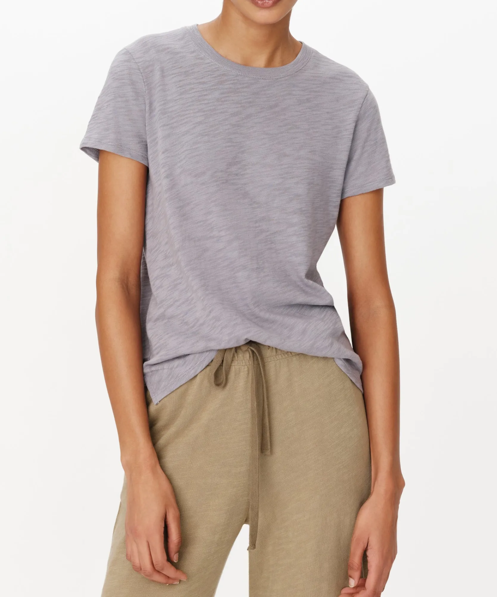 Slub Jersey Schoolboy Short Sleeve Crew Neck Tee -|ATM Anthony Thomas Melillo Online