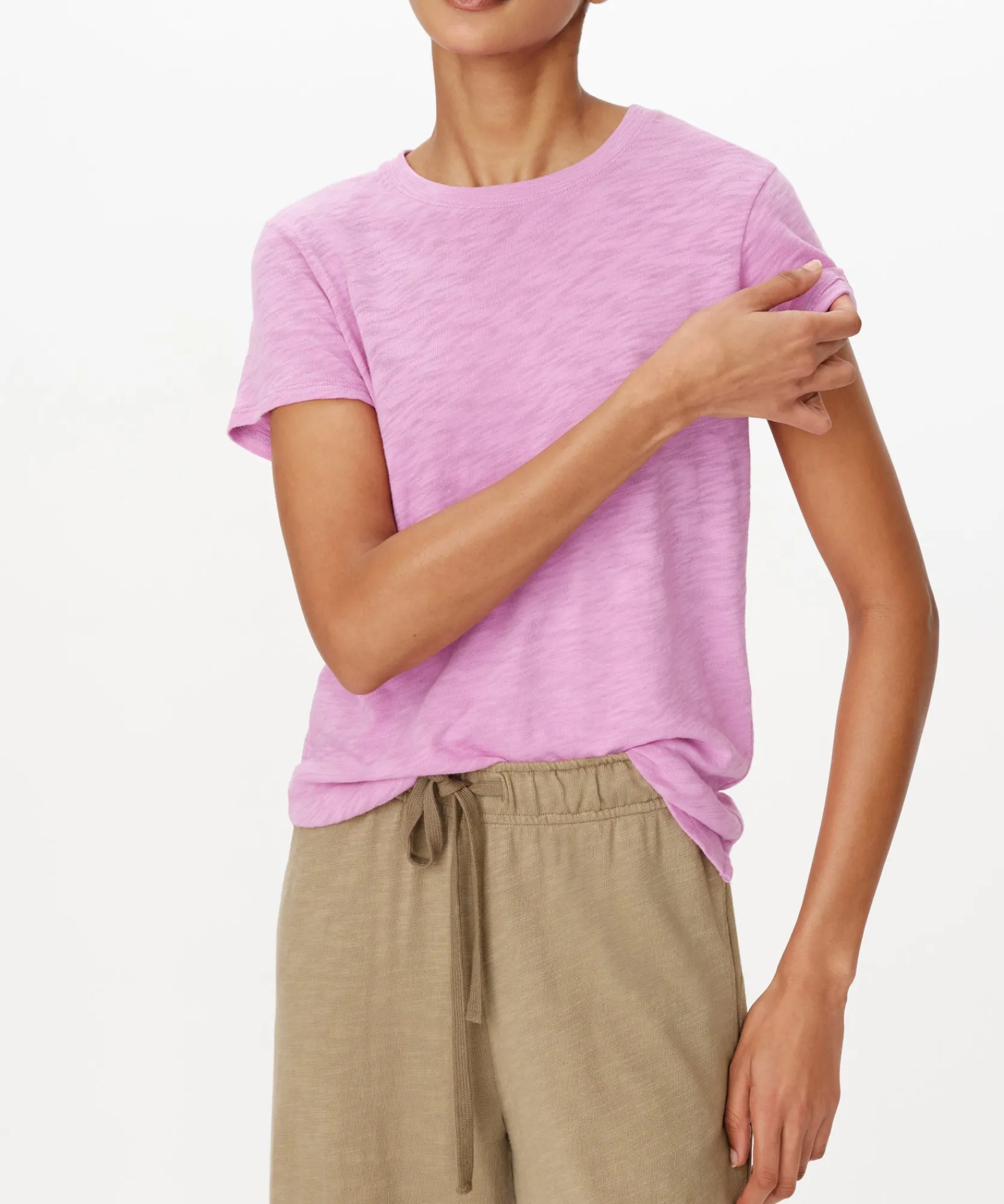 Slub Jersey Schoolboy Short Sleeve Crew Neck Tee -|ATM Anthony Thomas Melillo Discount