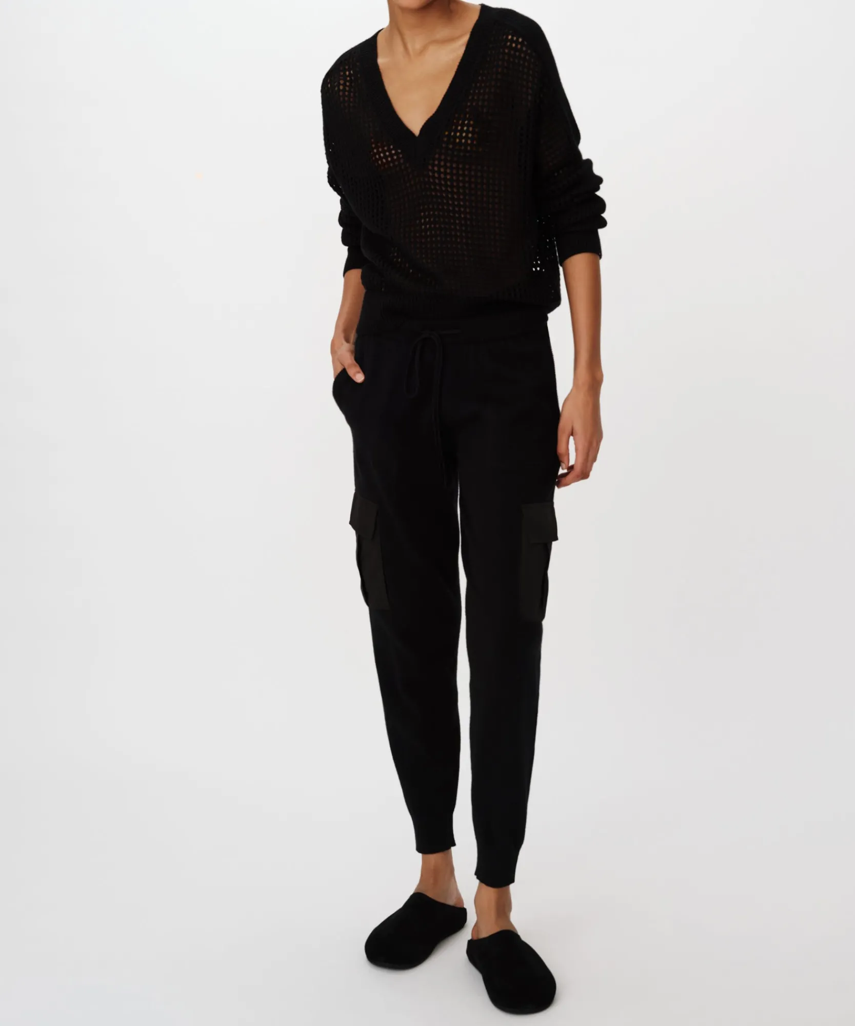 Cotton Cashmere Mixed Media Cargo Pant -|ATM Anthony Thomas Melillo Sale