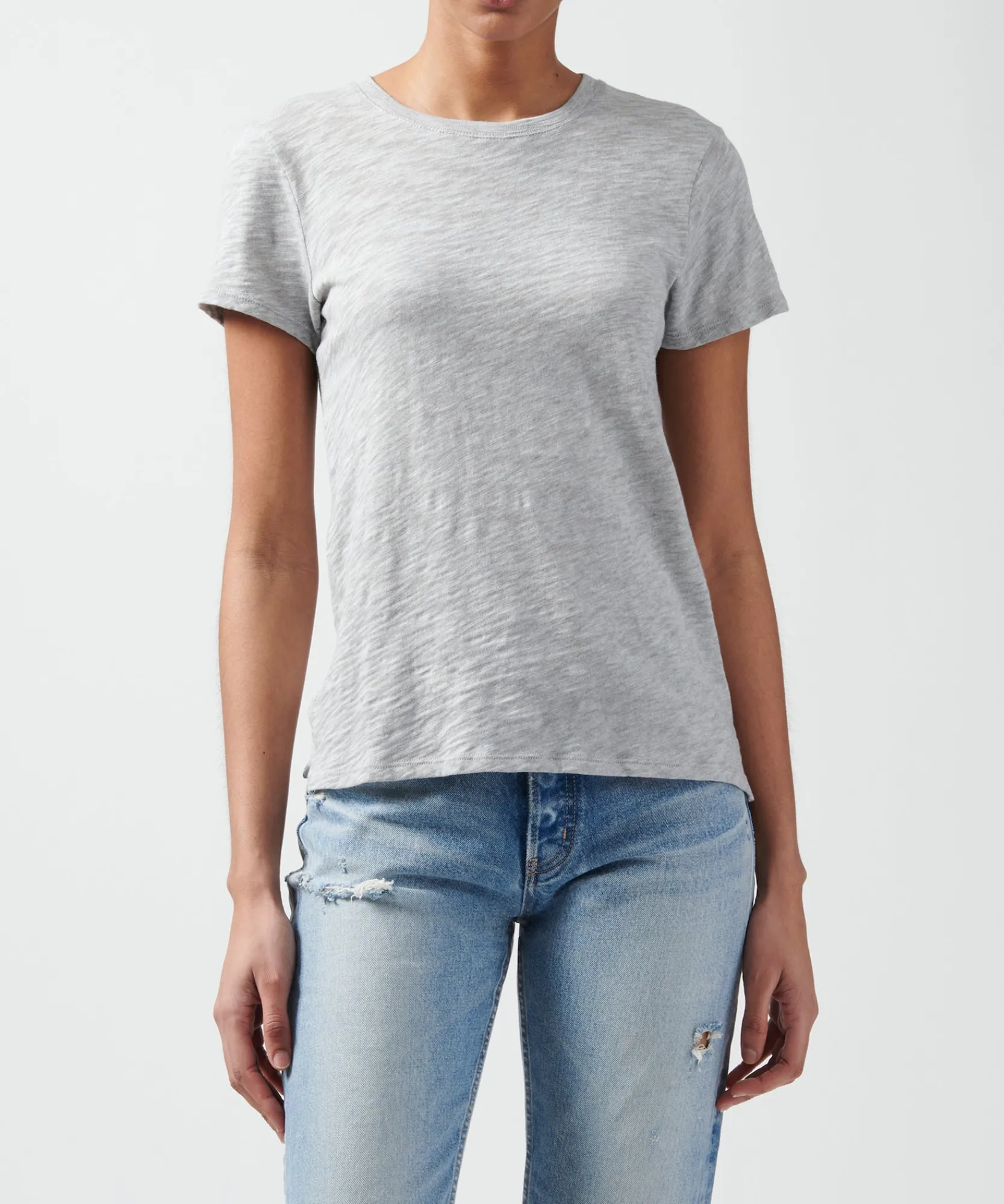 Slub Jersey Schoolboy Crew Neck Tee -|ATM Anthony Thomas Melillo New