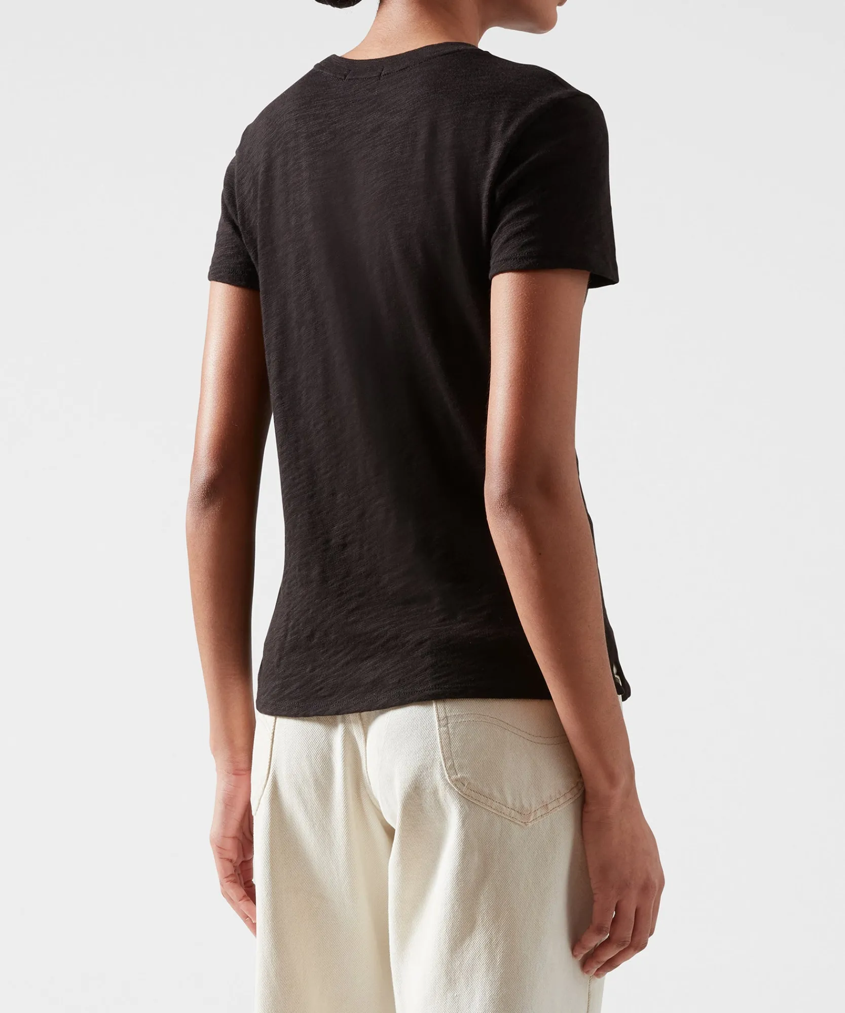 Slub Jersey Schoolboy Crew Neck Tee -|ATM Anthony Thomas Melillo Sale