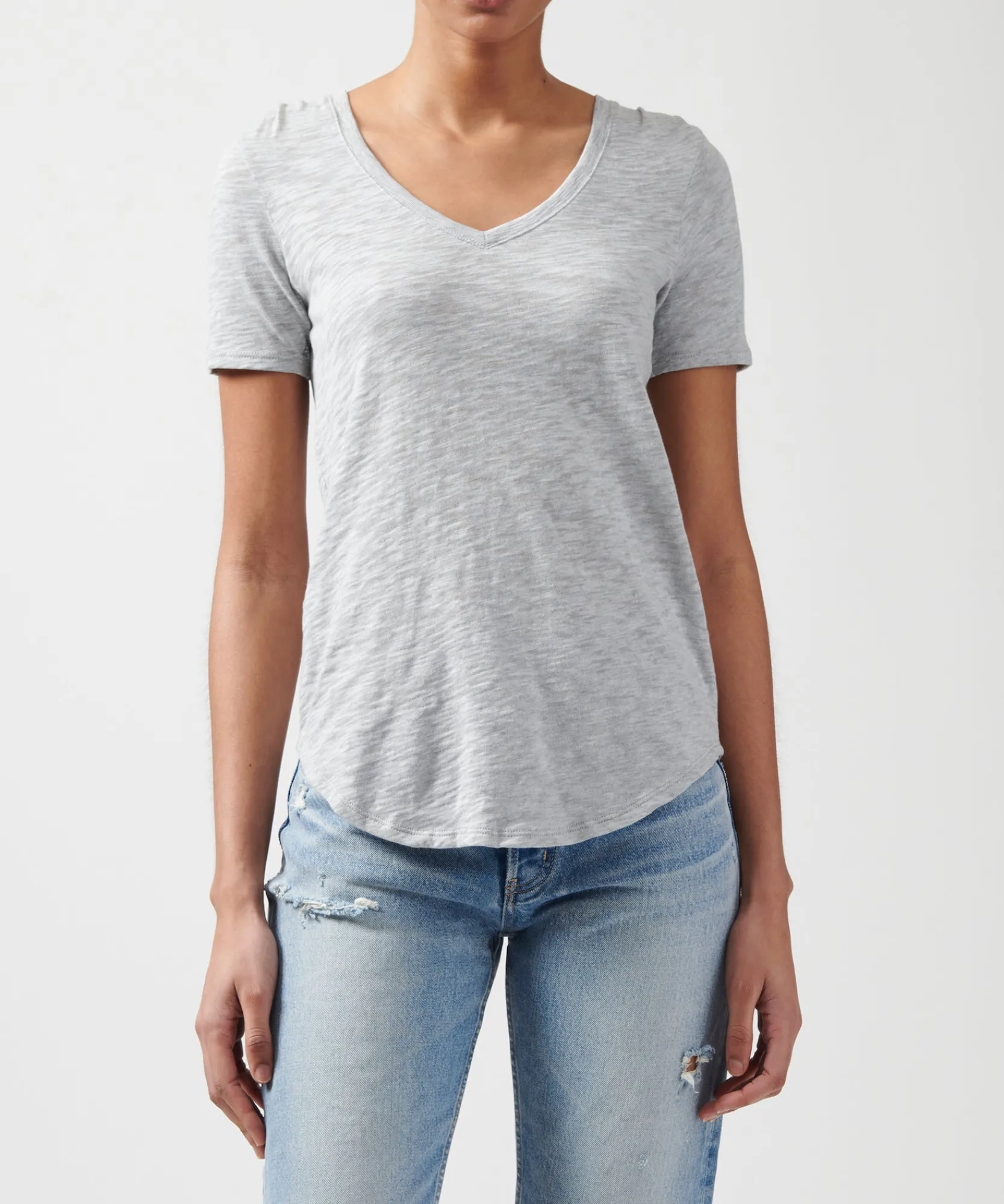 Slub Jersey Classic V-Neck Tee -|ATM Anthony Thomas Melillo Clearance