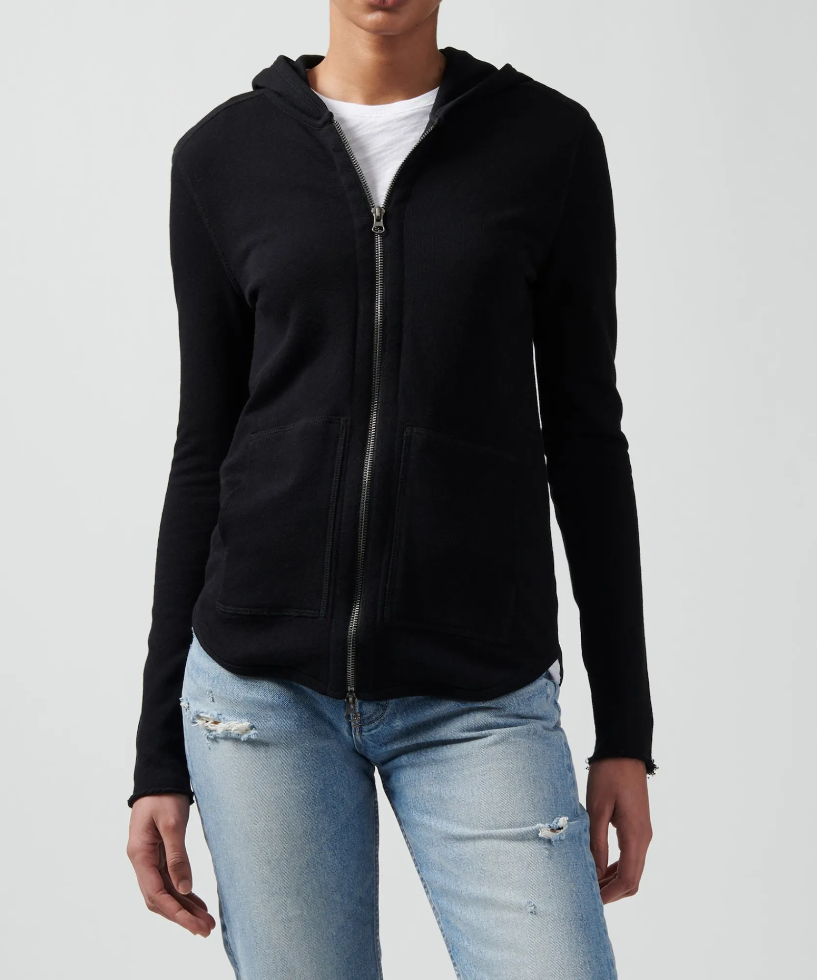 French Terry Zip-Up Hoodie -|ATM Anthony Thomas Melillo Online