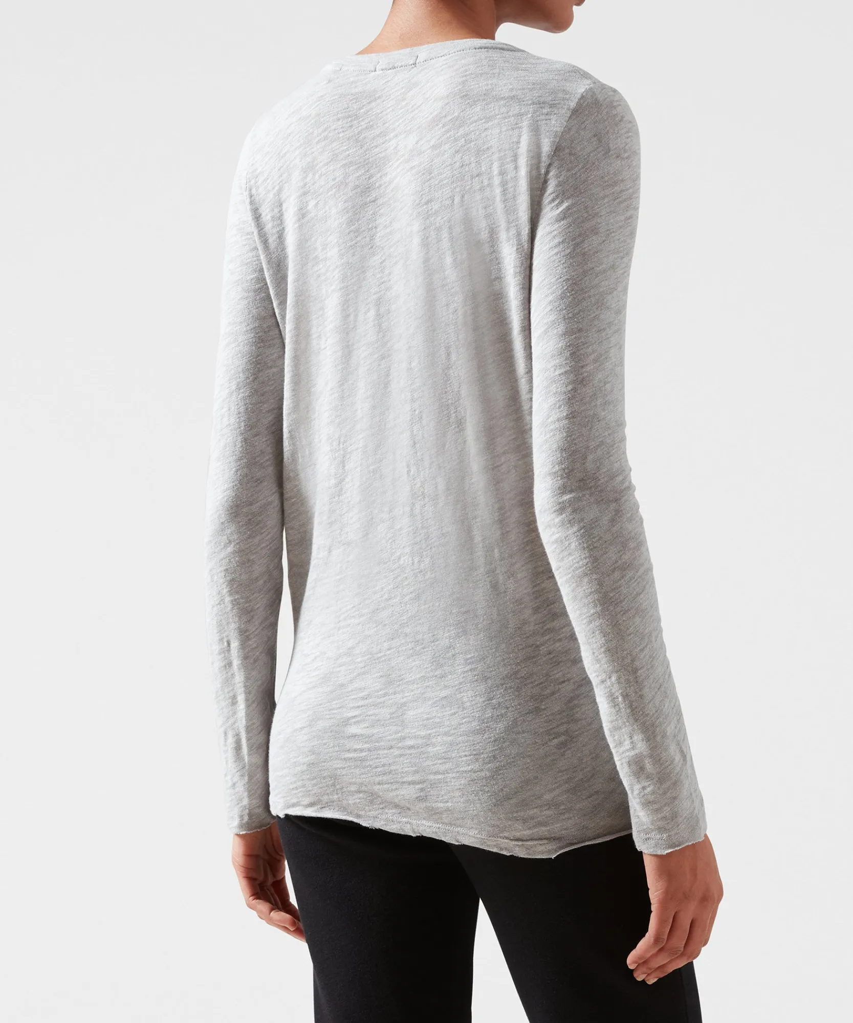 Slub Jersey Long Sleeve V-Neck Tee -|ATM Anthony Thomas Melillo Outlet